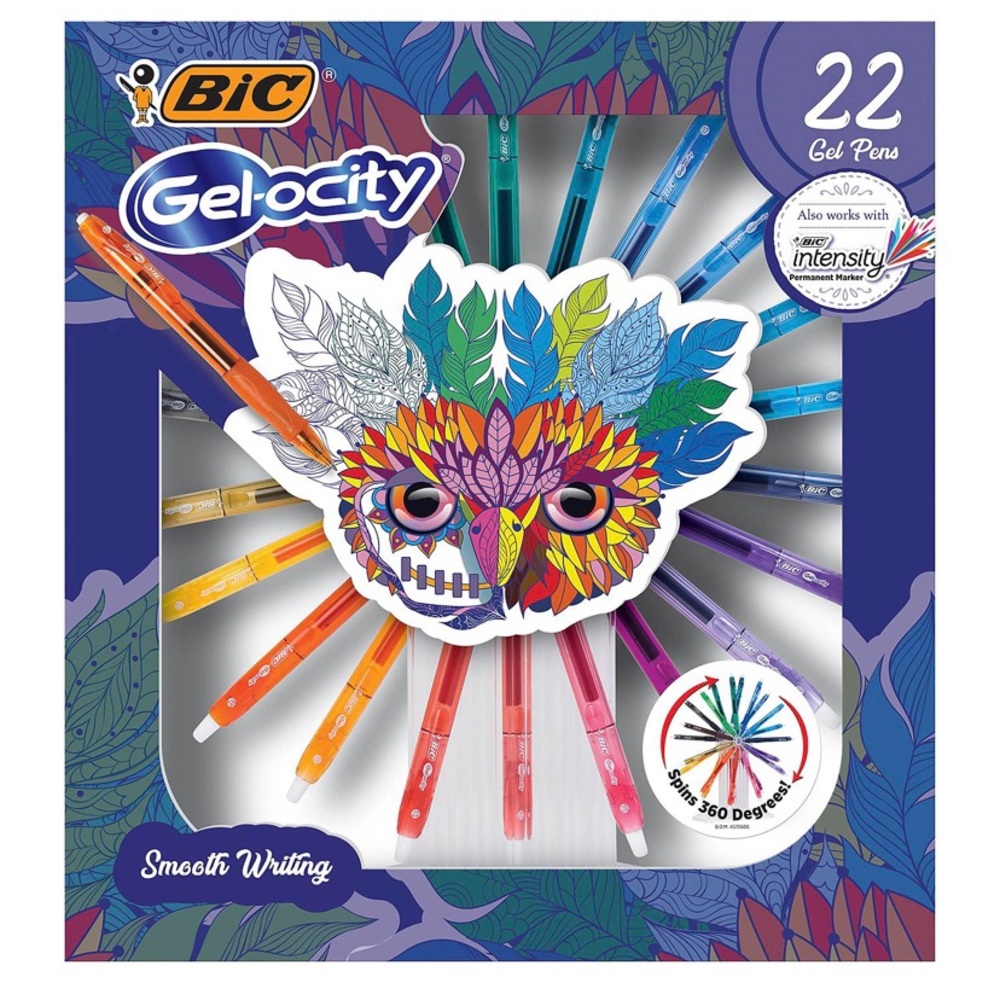 BIC Gel-ocity Gel Pen Spinner, 22 Count